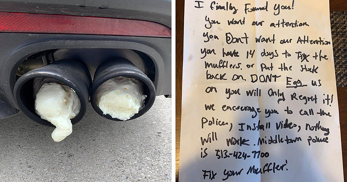 'Muff' It Annoyed Neighbor Uses Expanding Foam to Silence Car's Loud
