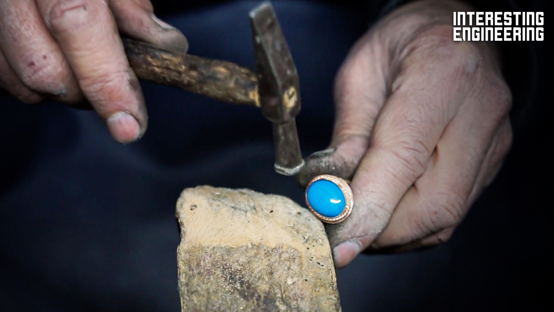 A skilled craftsman shows how to make a gold ring from scratch