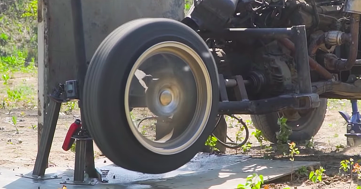 Spinning A Tire Faster Than the Speed of Sound